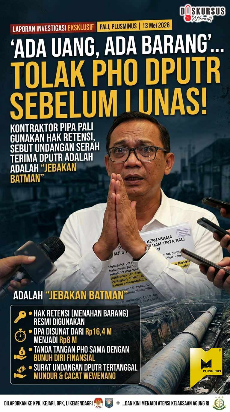 `ADA UANG, ADA BARANG`: Kontraktor Pipa PALI Tolak PHO DPUTR Sebelum Lunas