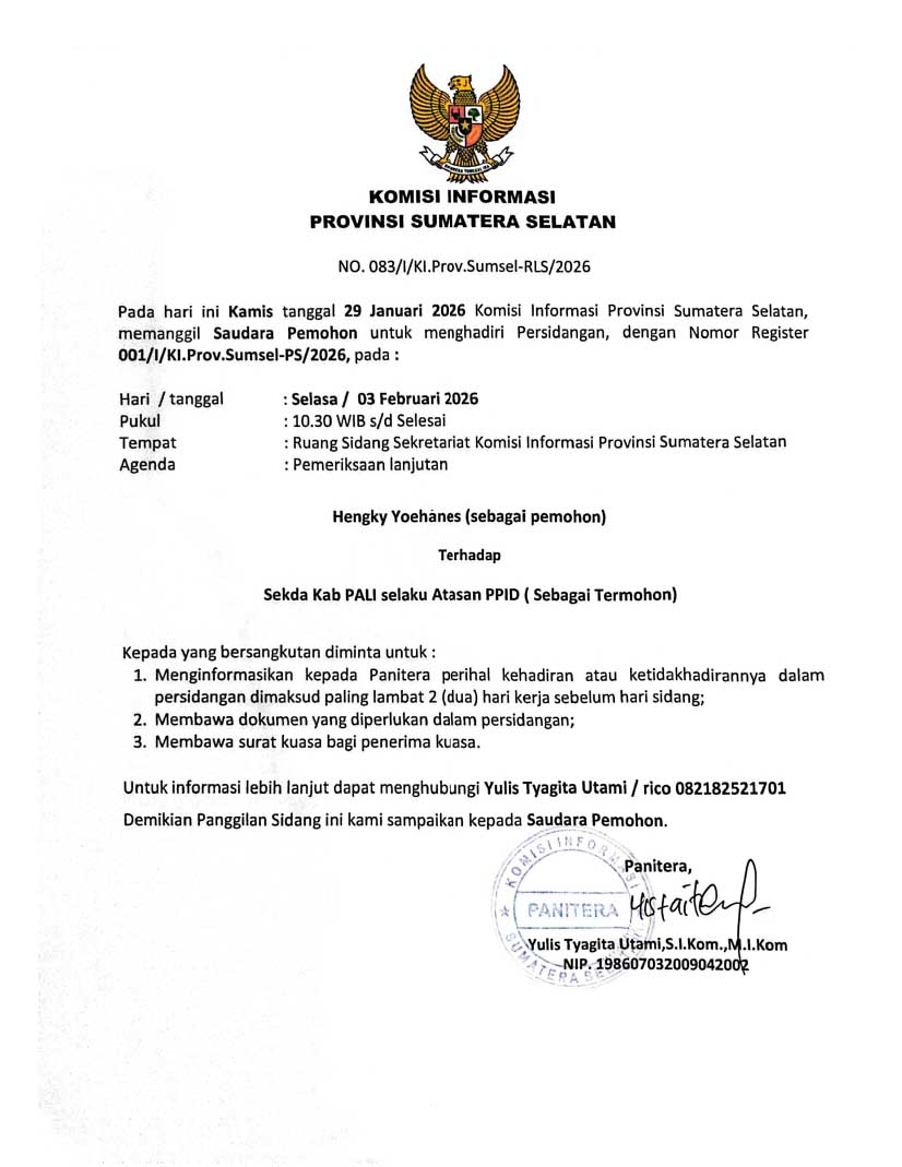 Panggilan 2 - Rabu, 28 Januari 2026